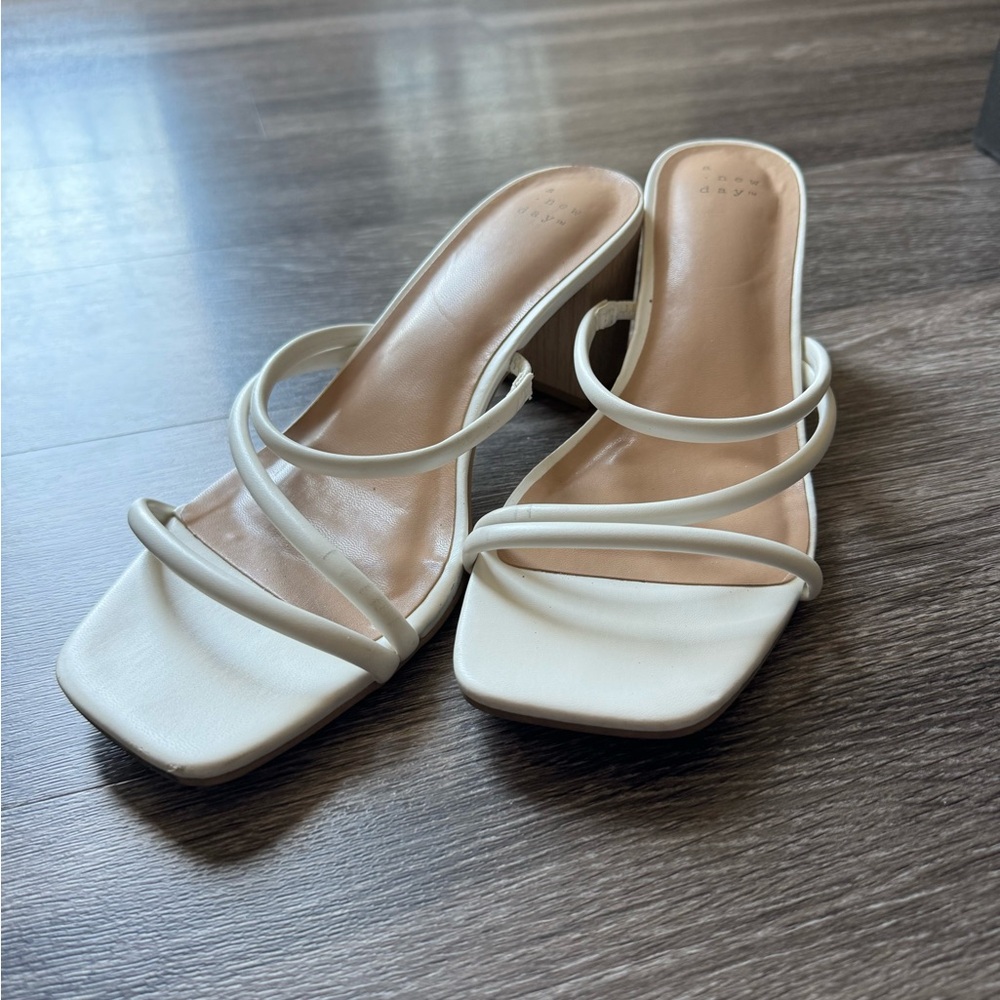 White Strappy Heels - Sz 8.5